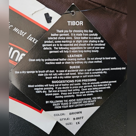 NWT - Lamb Leather Tibor Brown Buttery Soft Blazer Jacket - Size 1X - Picture 6 of 11